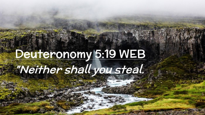 Picture 02 - Deuteronomy 5:19 WEB Desktop Wallpaper - 