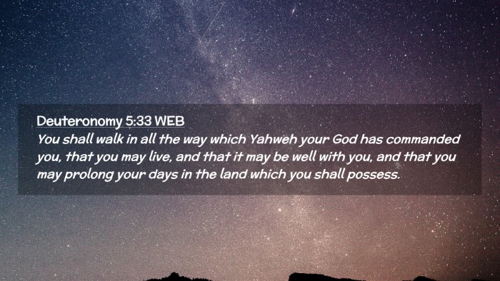 Picture 02 - Deuteronomy 5:33 WEB Desktop Wallpaper - You shall walk in all the way which Yahweh your - Desktop Bible Verse Wallpaper