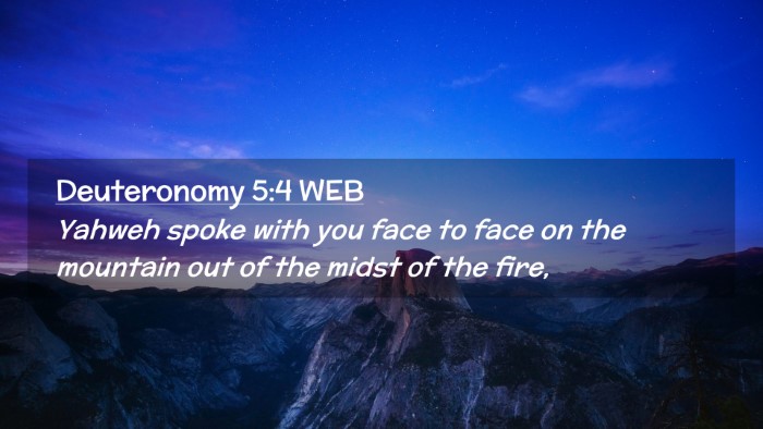 Picture 02 - Deuteronomy 5:4 WEB Desktop Wallpaper - Yahweh spoke with you face to face on the - Desktop Bible Verse Wallpaper