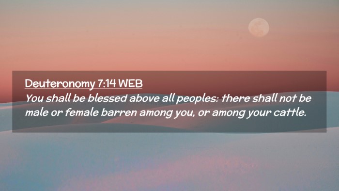 Picture 02 - Deuteronomy 7:14 WEB Desktop Wallpaper - You shall be blessed above all peoples: there - Desktop Bible Verse Wallpaper