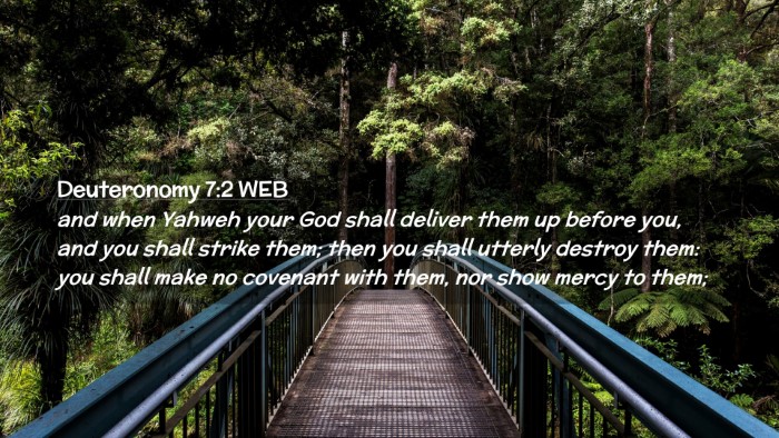 Picture 02 - Deuteronomy 7:2 WEB Desktop Wallpaper - and when Yahweh your God shall deliver them up - Desktop Bible Verse Wallpaper
