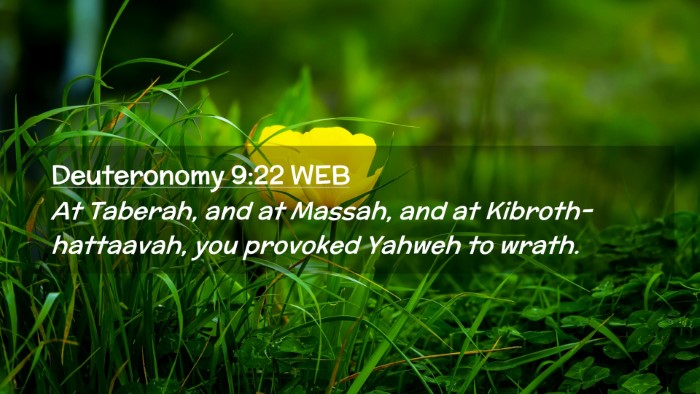 Picture 02 - Deuteronomy 9:22 WEB Desktop Wallpaper - At Taberah, and at Massah, and at - Desktop Bible Verse Wallpaper