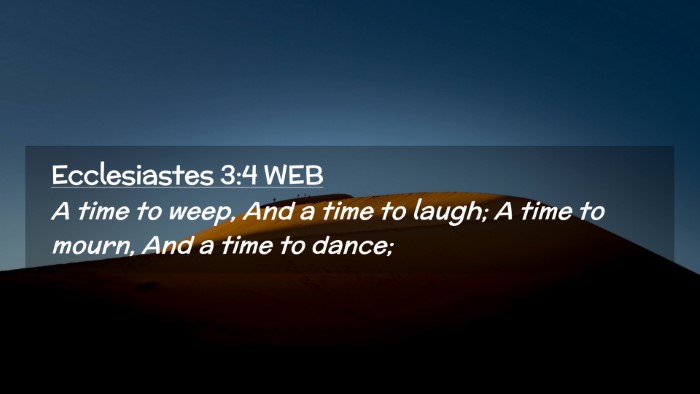 Picture 02 - Ecclesiastes 3:4 WEB Desktop Wallpaper - A time to weep, And a time to laugh; A time to - Desktop Bible Verse Wallpaper
