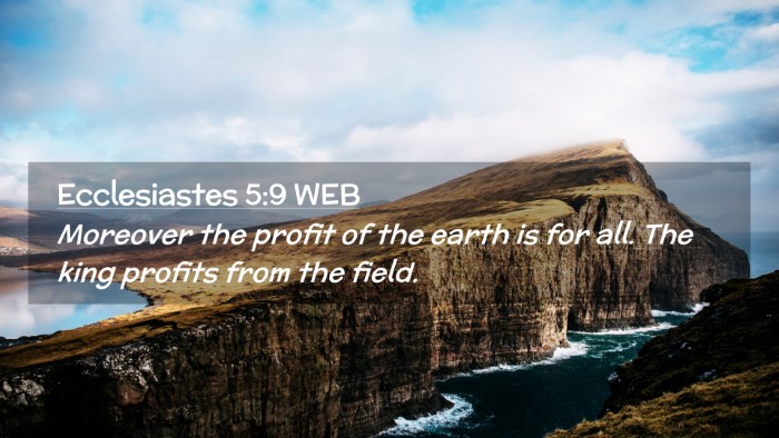Picture 02 - Ecclesiastes 5:9 WEB Desktop Wallpaper - Moreover the profit of the earth is for all. The - Desktop Bible Verse Wallpaper