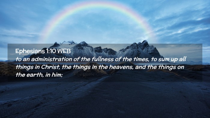 Picture 02 - Ephesians 1:10 WEB Desktop Wallpaper - to an administration of the fullness of the - Desktop Bible Verse Wallpaper