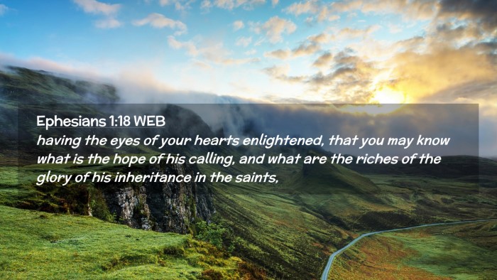 Picture 02 - Ephesians 1:18 WEB Desktop Wallpaper - having the eyes of your hearts enlightened, that - Desktop Bible Verse Wallpaper
