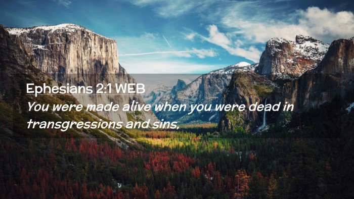 Picture 02 - Ephesians 2:1 WEB Desktop Wallpaper - You were made alive when you were dead in - Desktop Bible Verse Wallpaper