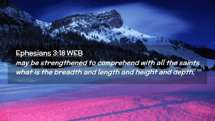 Picture 02 - Ephesians 3:18 WEB Desktop Wallpaper - may be strengthened to comprehend with all the - Desktop Bible Verse Wallpaper