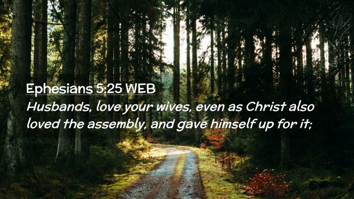 Picture 02 - Ephesians 5:25 WEB Desktop Wallpaper - Husbands, love your wives, even as Christ also - Desktop Bible Verse Wallpaper