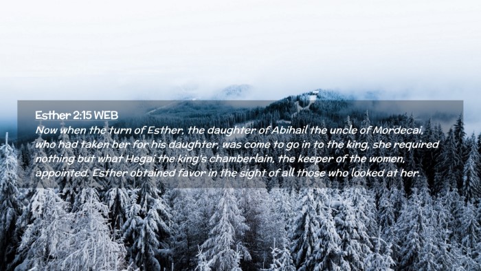 Picture 02 - Esther 2:15 WEB Desktop Wallpaper - Now when the turn of Esther, the daughter of - Desktop Bible Verse Wallpaper