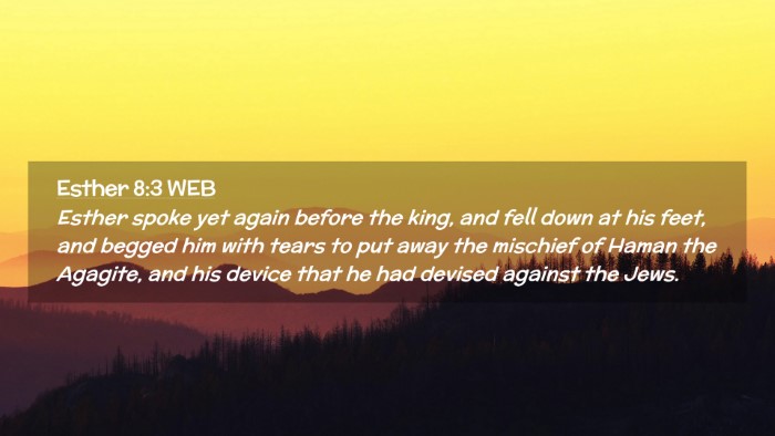 Picture 02 - Esther 8:3 WEB Desktop Wallpaper - Esther spoke yet again before the king, and fell - Desktop Bible Verse Wallpaper