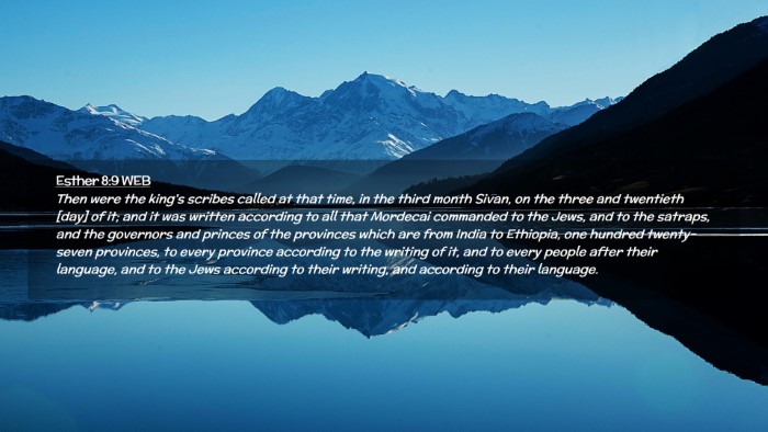 Picture 02 - Esther 8:9 WEB Desktop Wallpaper - Then were the king's scribes called at that time, - Desktop Bible Verse Wallpaper