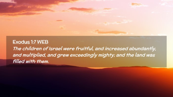 Picture 02 - Exodus 1:7 WEB Desktop Wallpaper - The children of Israel were fruitful, and - Desktop Bible Verse Wallpaper