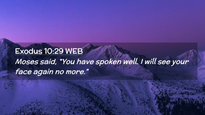 Picture 02 - Exodus 10:29 WEB Desktop Wallpaper - Moses said, 