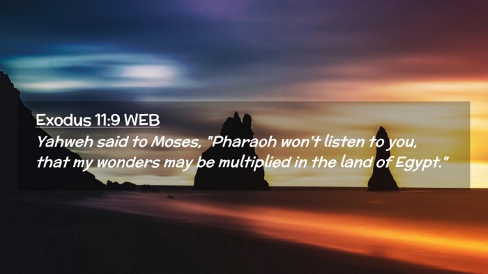 Picture 02 - Exodus 11:9 WEB Desktop Wallpaper - Yahweh said to Moses, 