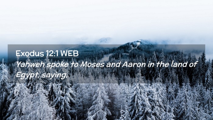 Picture 02 - Exodus 12:1 WEB Desktop Wallpaper - Yahweh spoke to Moses and Aaron in the land of - Desktop Bible Verse Wallpaper