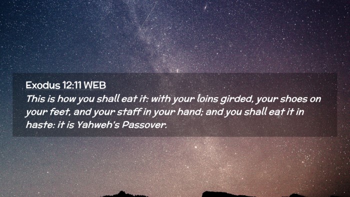 Picture 02 - Exodus 12:11 WEB Desktop Wallpaper - This is how you shall eat it: with your loins - Desktop Bible Verse Wallpaper