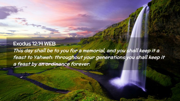 Picture 02 - Exodus 12:14 WEB Desktop Wallpaper - This day shall be to you for a memorial, and you - Desktop Bible Verse Wallpaper