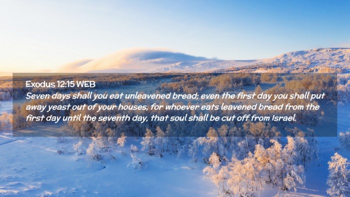 Picture 02 - Exodus 12:15 WEB Desktop Wallpaper - Seven days shall you eat unleavened bread; even - Desktop Bible Verse Wallpaper