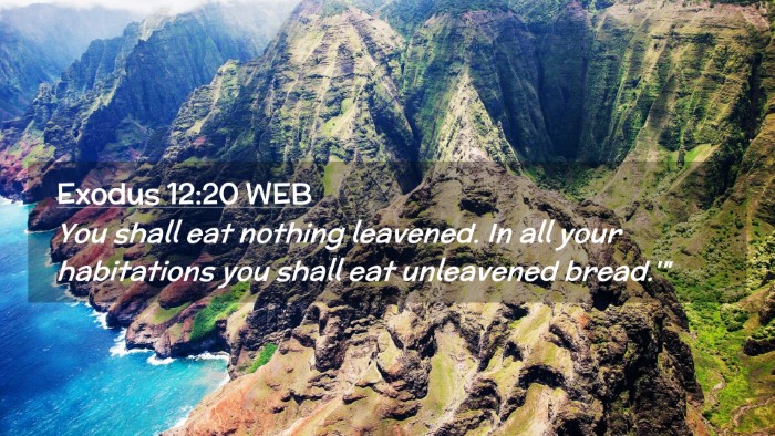 Picture 02 - Exodus 12:20 WEB Desktop Wallpaper - You shall eat nothing leavened. In all your - Desktop Bible Verse Wallpaper