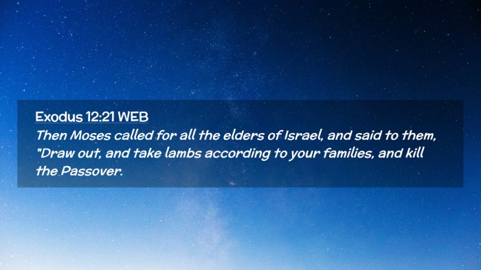 Picture 02 - Exodus 12:21 WEB Desktop Wallpaper - Then Moses called for all the elders of Israel, - Desktop Bible Verse Wallpaper