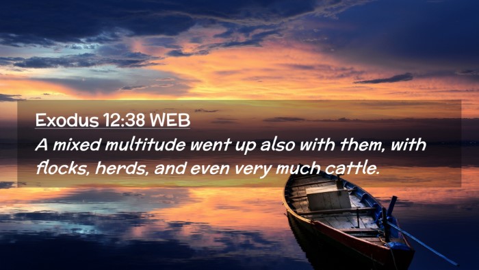 Picture 02 - Exodus 12:38 WEB Desktop Wallpaper - A mixed multitude went up also with them, with - Desktop Bible Verse Wallpaper