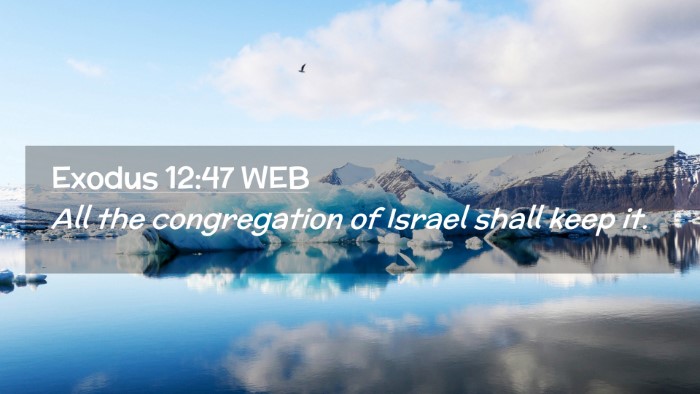 Picture 02 - Exodus 12:47 WEB Desktop Wallpaper - All the congregation of Israel shall keep - Desktop Bible Verse Wallpaper