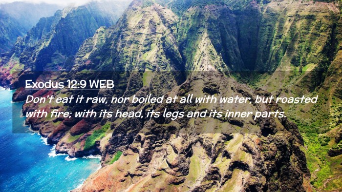 Picture 02 - Exodus 12:9 WEB Desktop Wallpaper - Don't eat it raw, nor boiled at all with water, - Desktop Bible Verse Wallpaper