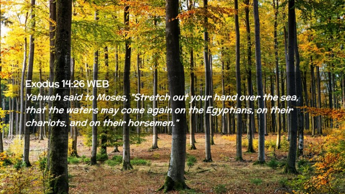 Picture 02 - Exodus 14:26 WEB Desktop Wallpaper - Yahweh said to Moses, 