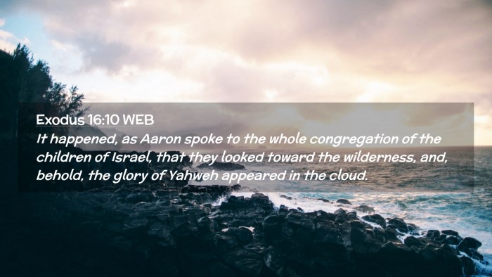 Picture 02 - Exodus 16:10 WEB Desktop Wallpaper - It happened, as Aaron spoke to the whole - Desktop Bible Verse Wallpaper