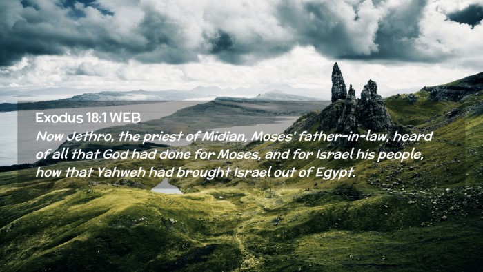 Picture 02 - Exodus 18:1 WEB Desktop Wallpaper - Now Jethro, the priest of Midian, Moses' - Desktop Bible Verse Wallpaper