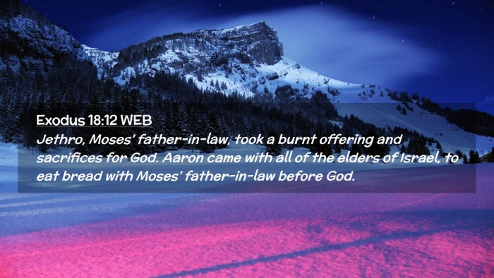 Picture 02 - Exodus 18:12 WEB Desktop Wallpaper - Jethro, Moses' father-in-law, took a burnt - Desktop Bible Verse Wallpaper