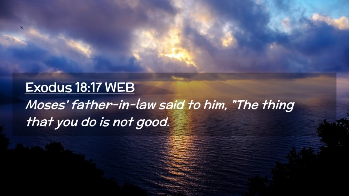 Picture 02 - Exodus 18:17 WEB Desktop Wallpaper - Moses' father-in-law said to him, 