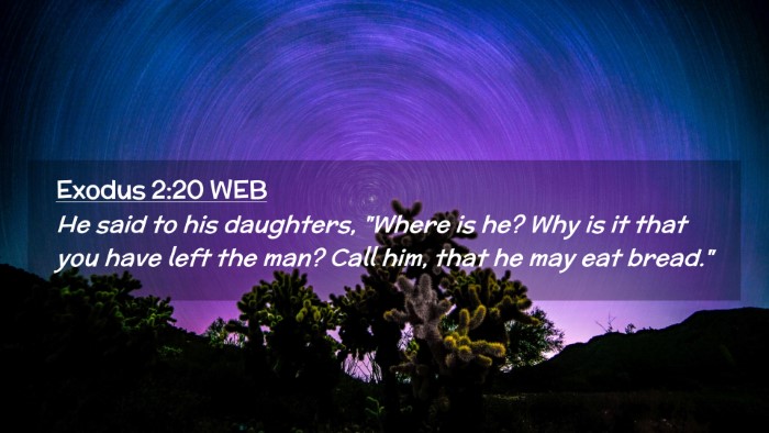 Picture 02 - Exodus 2:20 WEB Desktop Wallpaper - He said to his daughters, 