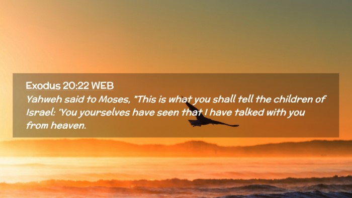 Picture 02 - Exodus 20:22 WEB Desktop Wallpaper - Yahweh said to Moses, 