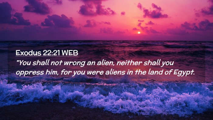 Picture 02 - Exodus 22:21 WEB Desktop Wallpaper - 