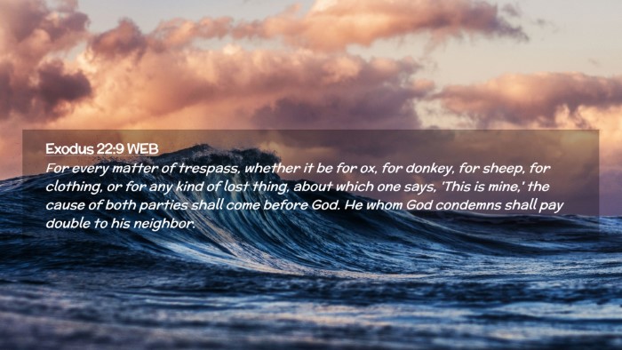 Picture 02 - Exodus 22:9 WEB Desktop Wallpaper - For every matter of trespass, whether it be for - Desktop Bible Verse Wallpaper