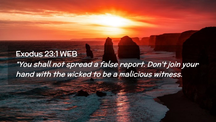 Picture 02 - Exodus 23:1 WEB Desktop Wallpaper - 