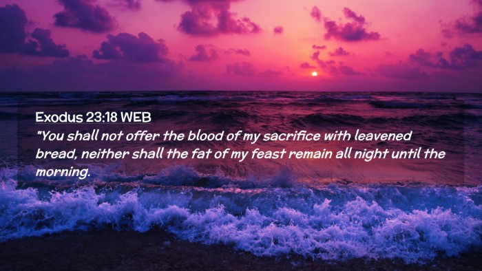 Picture 02 - Exodus 23:18 WEB Desktop Wallpaper - 