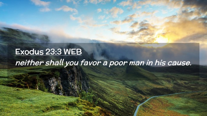 Picture 02 - Exodus 23:3 WEB Desktop Wallpaper - neither shall you favor a poor man in his - Desktop Bible Verse Wallpaper