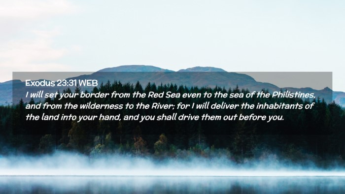 Picture 02 - Exodus 23:31 WEB Desktop Wallpaper - I will set your border from the Red Sea even to - Desktop Bible Verse Wallpaper