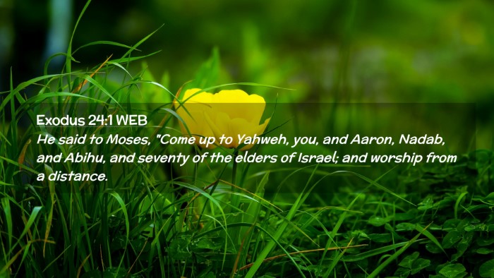 Picture 02 - Exodus 24:1 WEB Desktop Wallpaper - He said to Moses, 