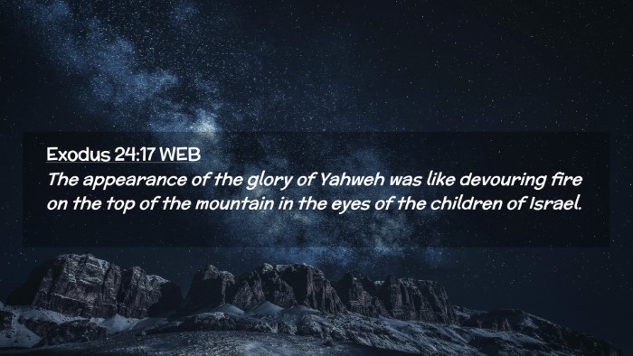 Picture 02 - Exodus 24:17 WEB Desktop Wallpaper - The appearance of the glory of Yahweh was like - Desktop Bible Verse Wallpaper