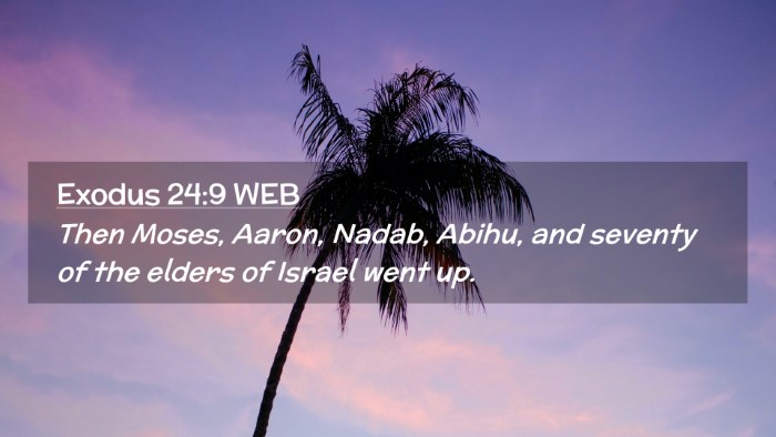 Picture 02 - Exodus 24:9 WEB Desktop Wallpaper - Then Moses, Aaron, Nadab, Abihu, and seventy of - Desktop Bible Verse Wallpaper