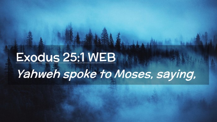 Picture 02 - Exodus 25:1 WEB Desktop Wallpaper - Yahweh spoke to Moses, - Desktop Bible Verse Wallpaper