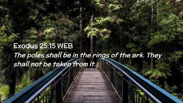 Picture 02 - Exodus 25:15 WEB Desktop Wallpaper - The poles shall be in the rings of the ark. They - Desktop Bible Verse Wallpaper