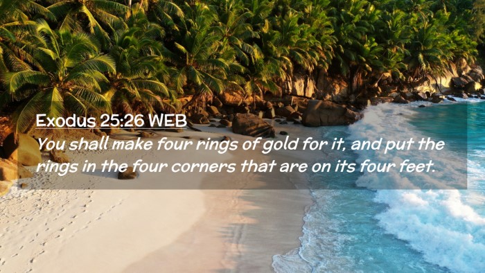 Picture 02 - Exodus 25:26 WEB Desktop Wallpaper - You shall make four rings of gold for it, and put - Desktop Bible Verse Wallpaper