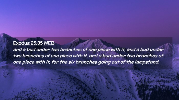 Picture 02 - Exodus 25:35 WEB Desktop Wallpaper - and a bud under two branches of one piece with - Desktop Bible Verse Wallpaper