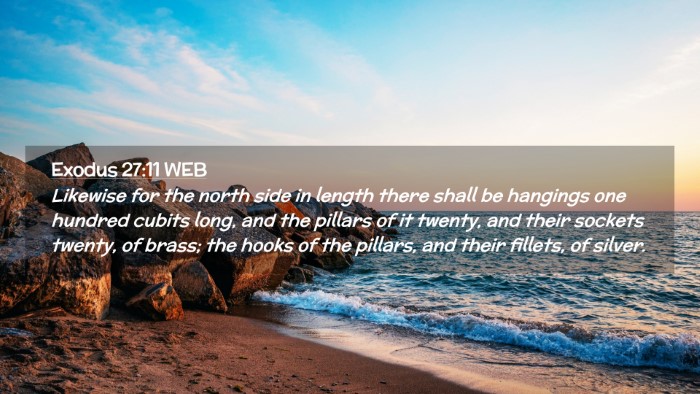 Picture 02 - Exodus 27:11 WEB Desktop Wallpaper - Likewise for the north side in length there shall - Desktop Bible Verse Wallpaper