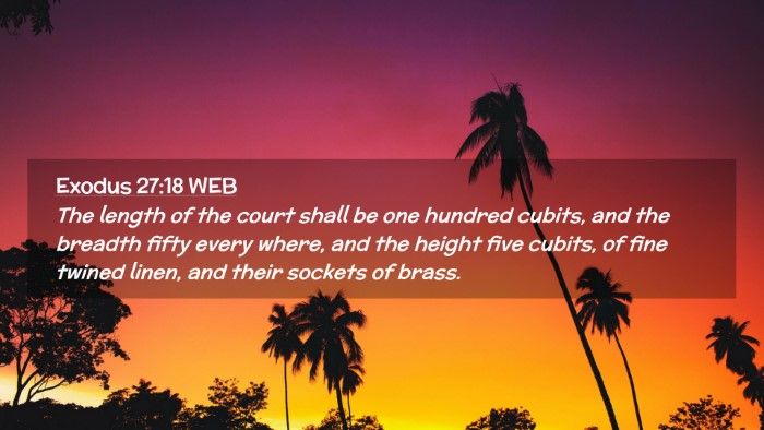 Picture 02 - Exodus 27:18 WEB Desktop Wallpaper - The length of the court shall be one hundred - Desktop Bible Verse Wallpaper